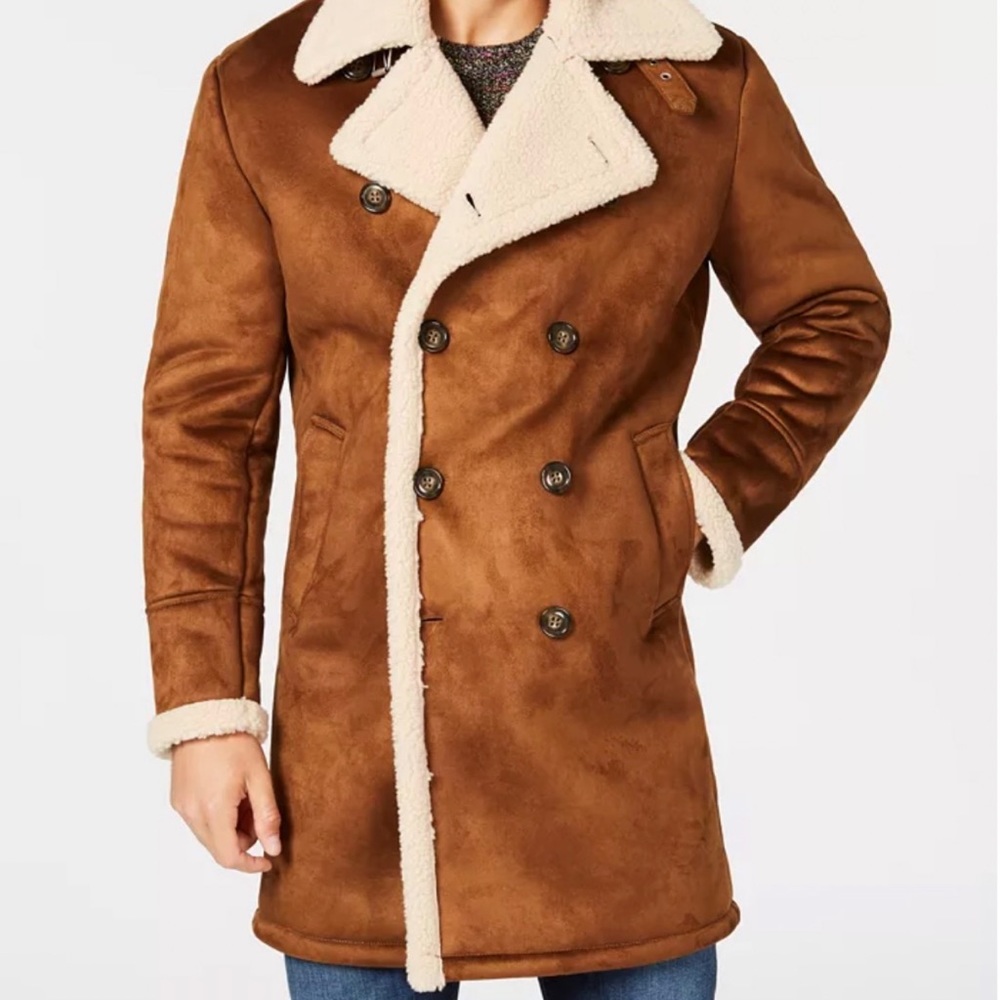 Men's Faux-Shearling Overcoat